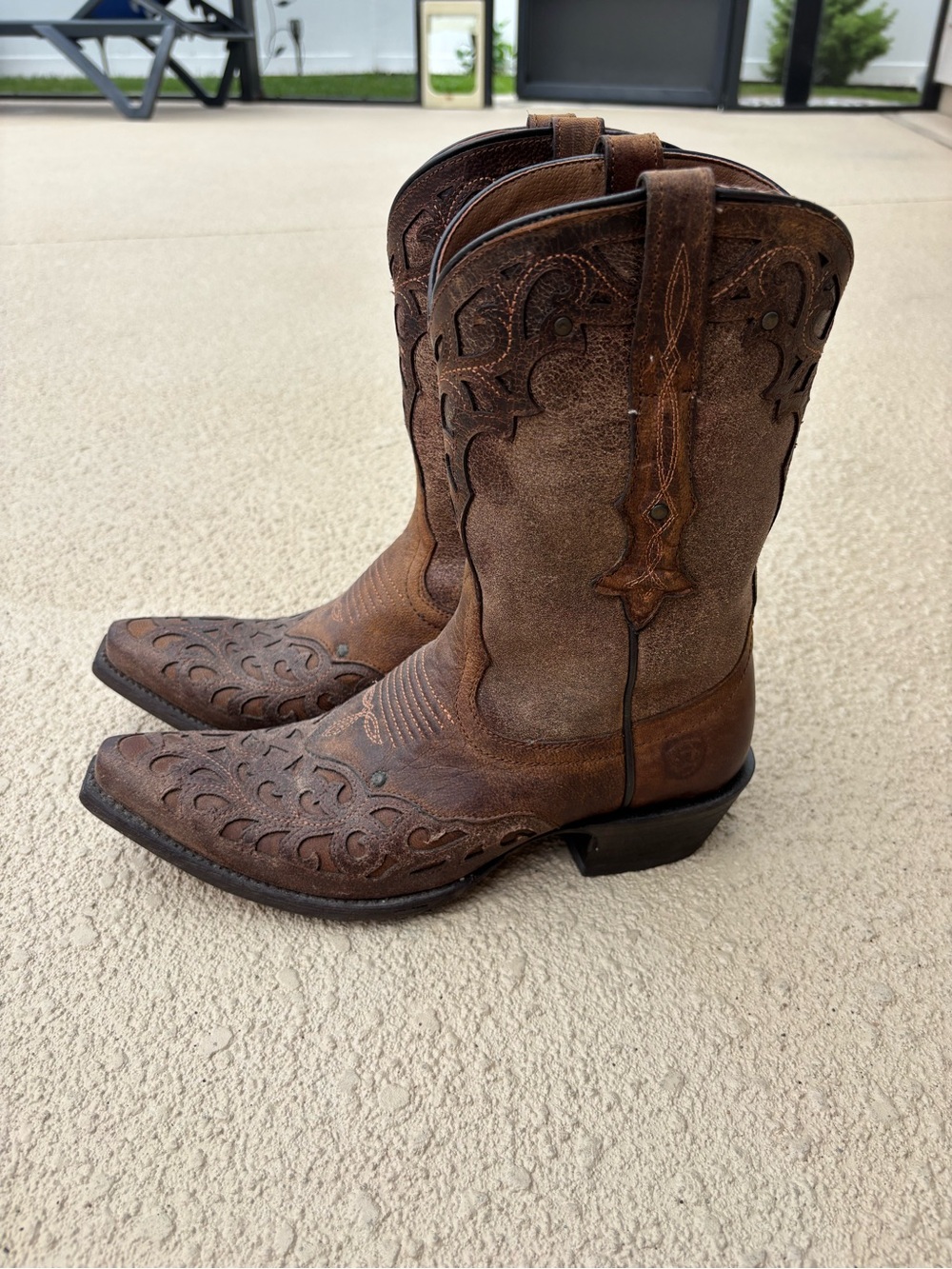 Ariat Brown Leather Western Cowboy Boots